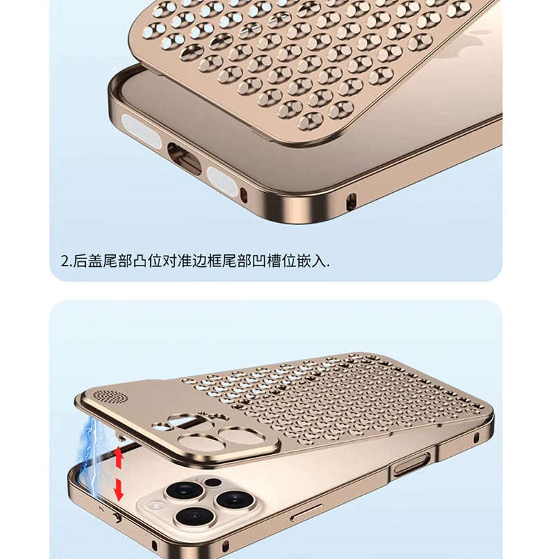 Metal Heat Dissipation Aluminum Fragrance Cooling Cover Shockproof for iPhone