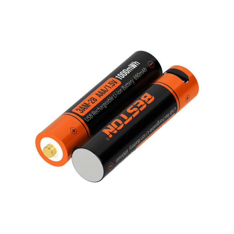 Beston 3AM-28 1000mWh USB 1.5V AAA rechargeable lithium battery WHIT MICRO PORT