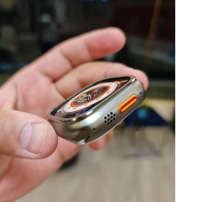 Shock-absorbing metal case for Apple Watch