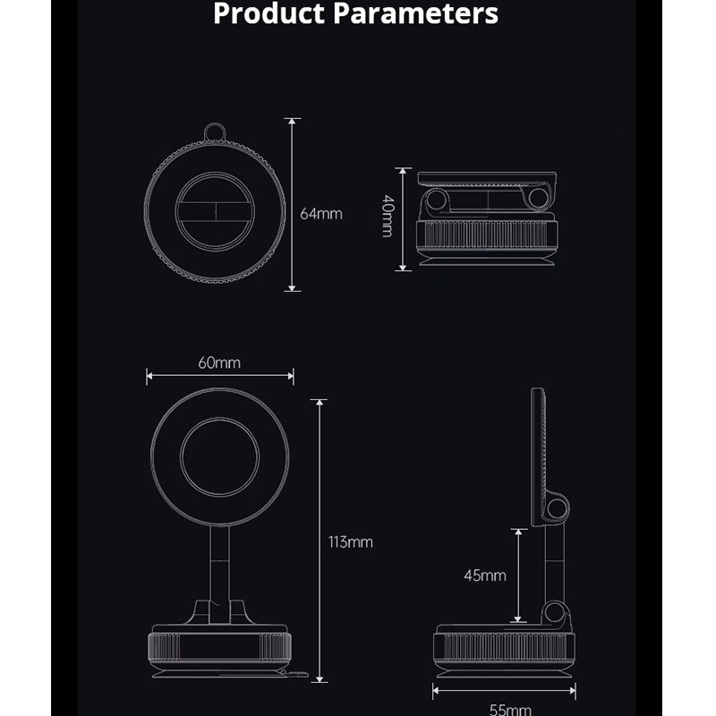 Phone Holder K007 Vacuum Suction Magnetic Bracket