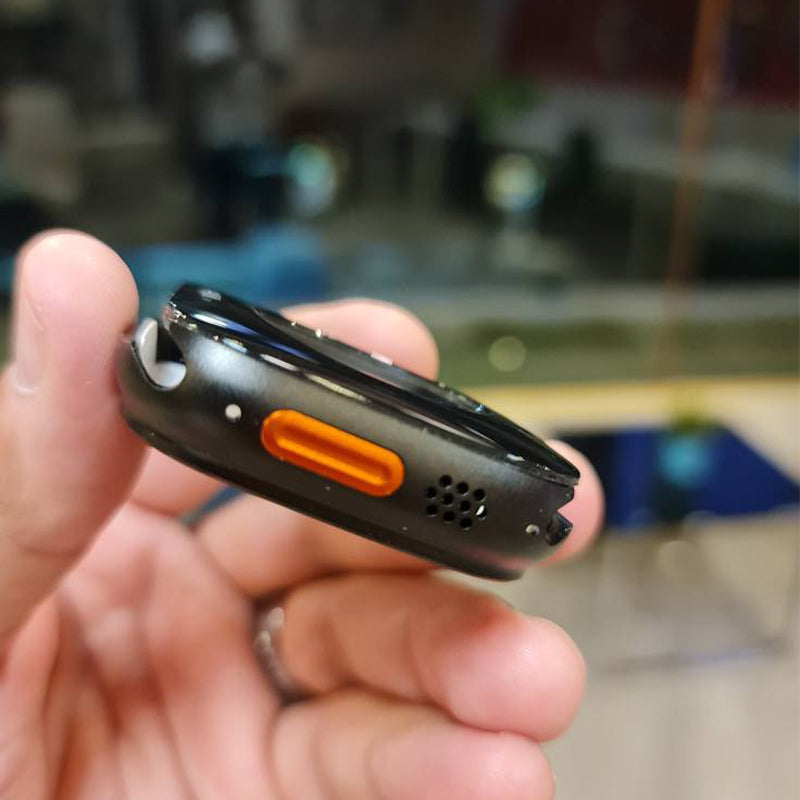 Shock-absorbing metal case for Apple Watch