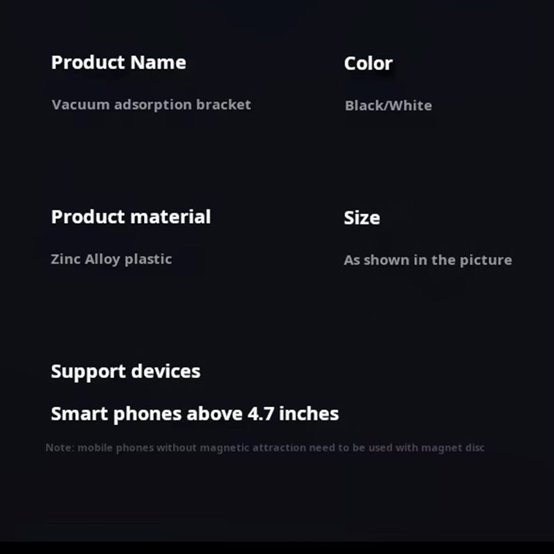 Phone Holder K007 Vacuum Suction Magnetic Bracket