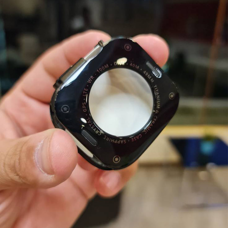 Shock-absorbing metal case for Apple Watch