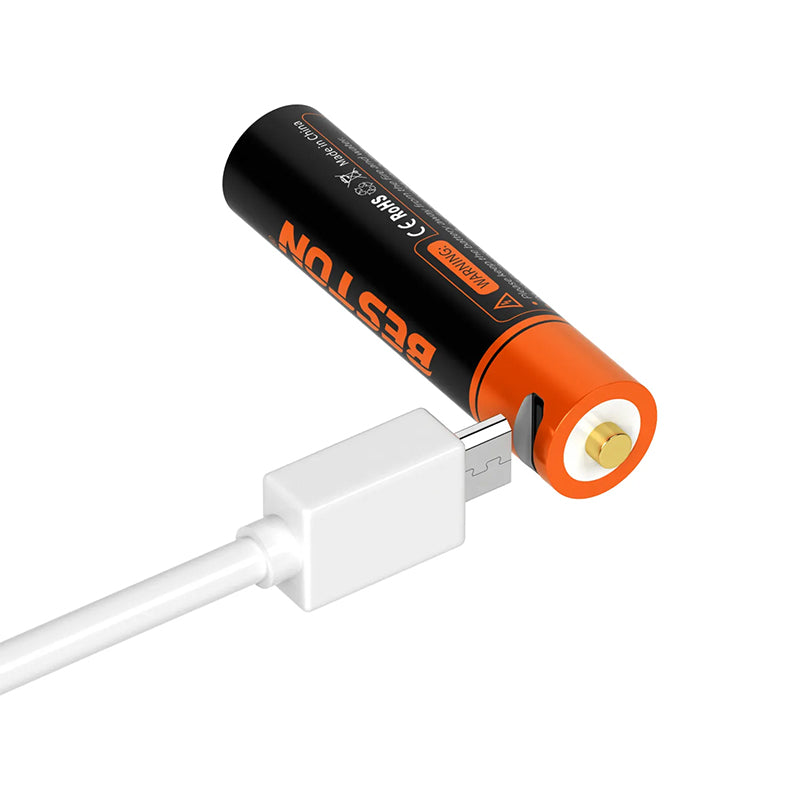 Beston 3AM-28 1000mWh USB 1.5V AAA rechargeable lithium battery WHIT MICRO PORT