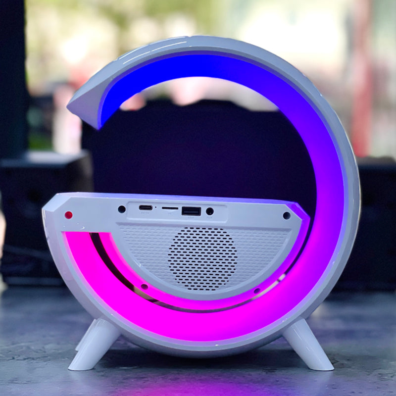 Bluetooth LED BT 3401 Alarm Clock Speaker Lamps Wireless Charger 4-in-1