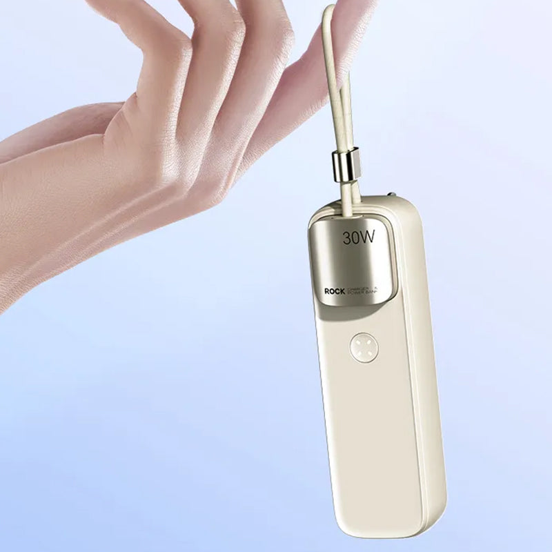 Rock 2-in-1 Portable Powerbank 5000mAh with GaN PD 30W Wall Charger