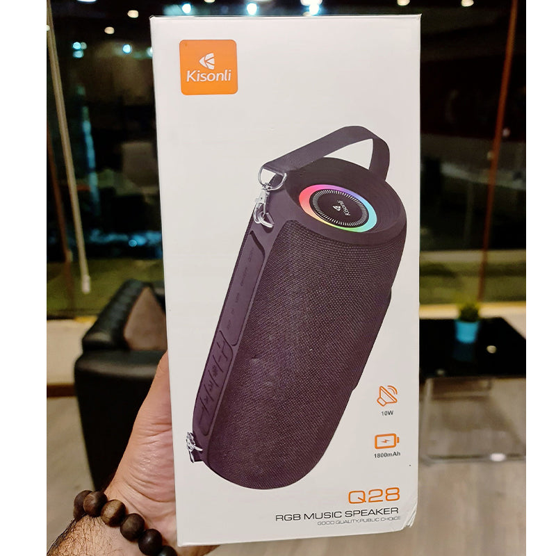 Kisonli Premium Q28 Stereo Super Bass RGB 10W