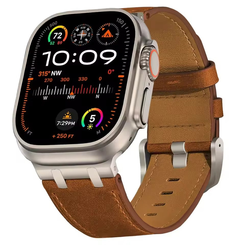 Luxury Leather Sport Band Strap for Apple Watch Ultra
