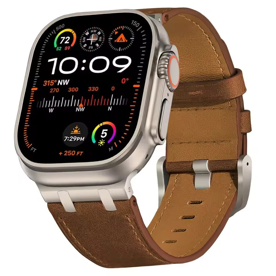Luxury Leather Sport Band Strap for Apple Watch Ultra