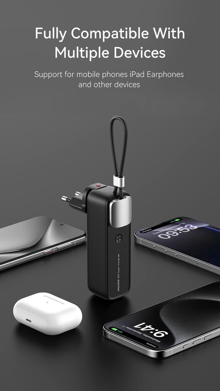 Maxco MP40 3*1 Fast Charging Power Pank 30W