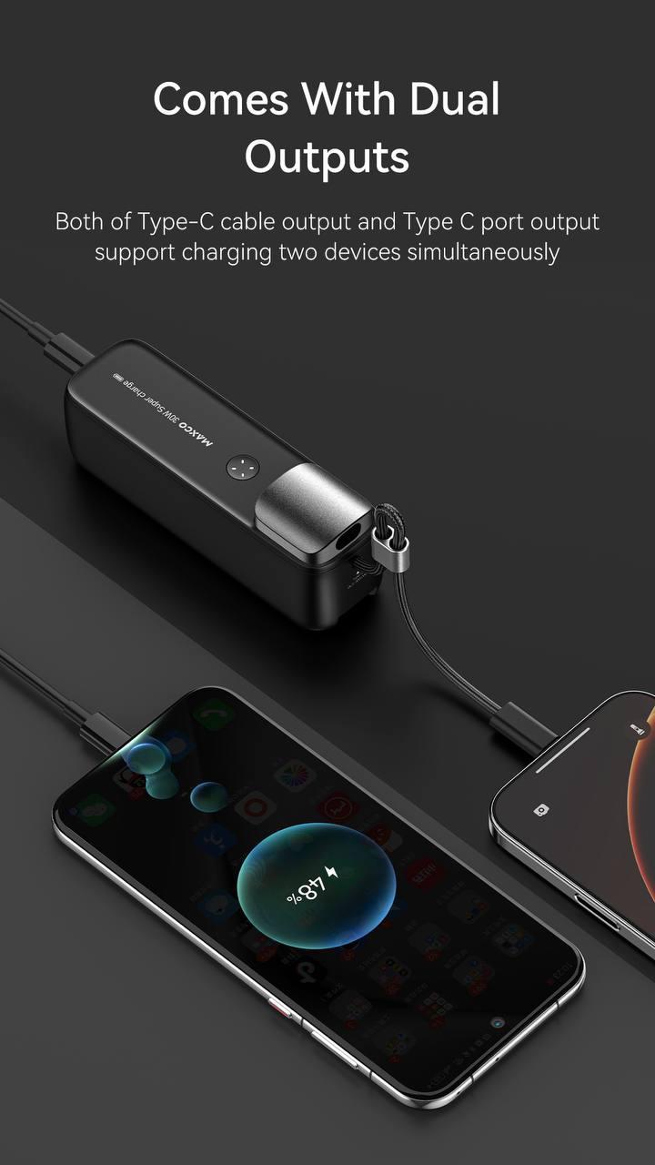Maxco MP40 3*1 Fast Charging Power Pank 30W