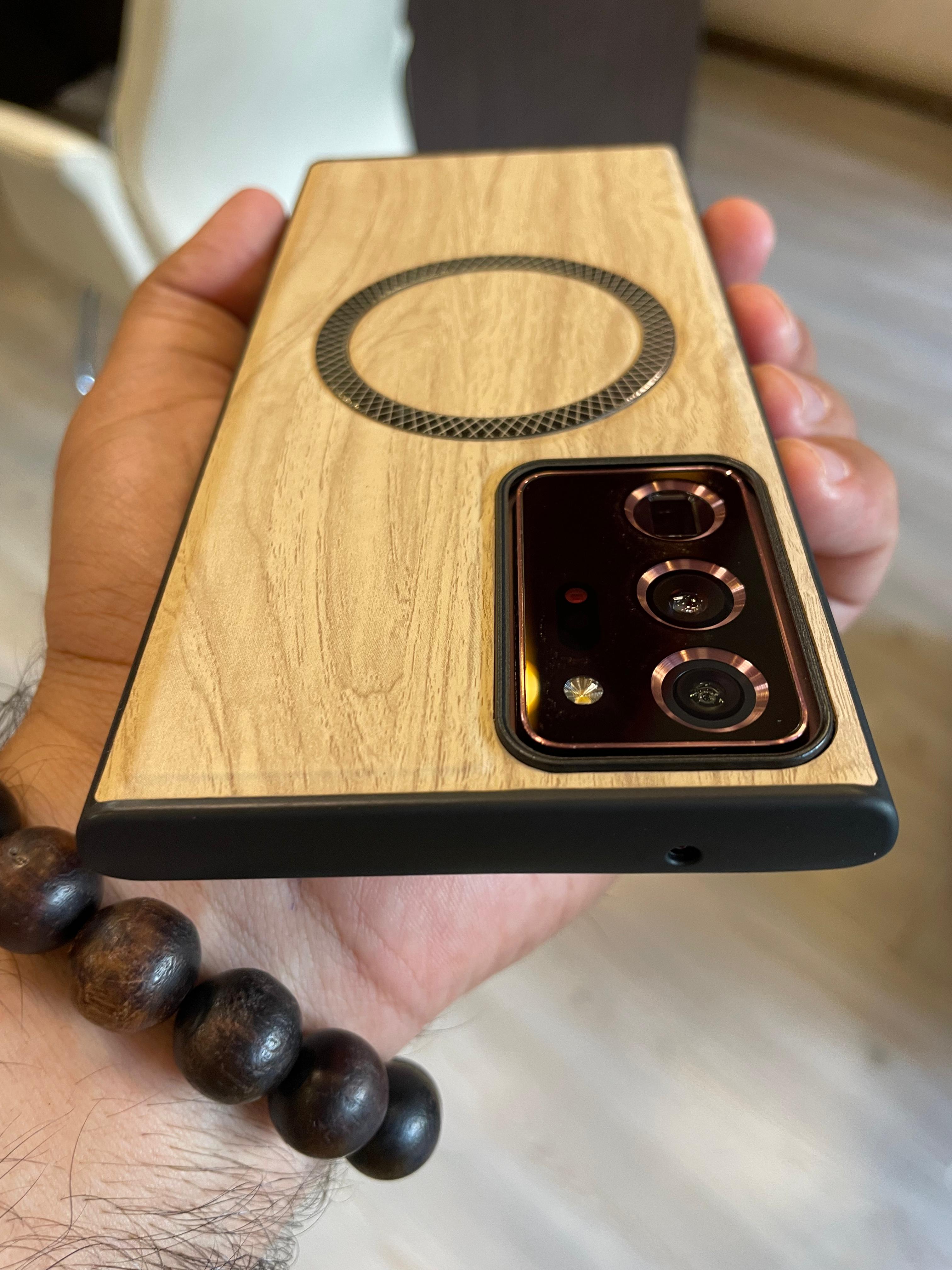 Elegant wooden case For Note 20 U (Beige)