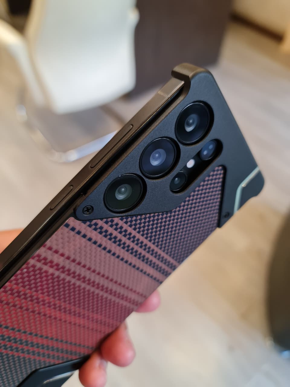 Gorgeous metal carbon case For Samsung