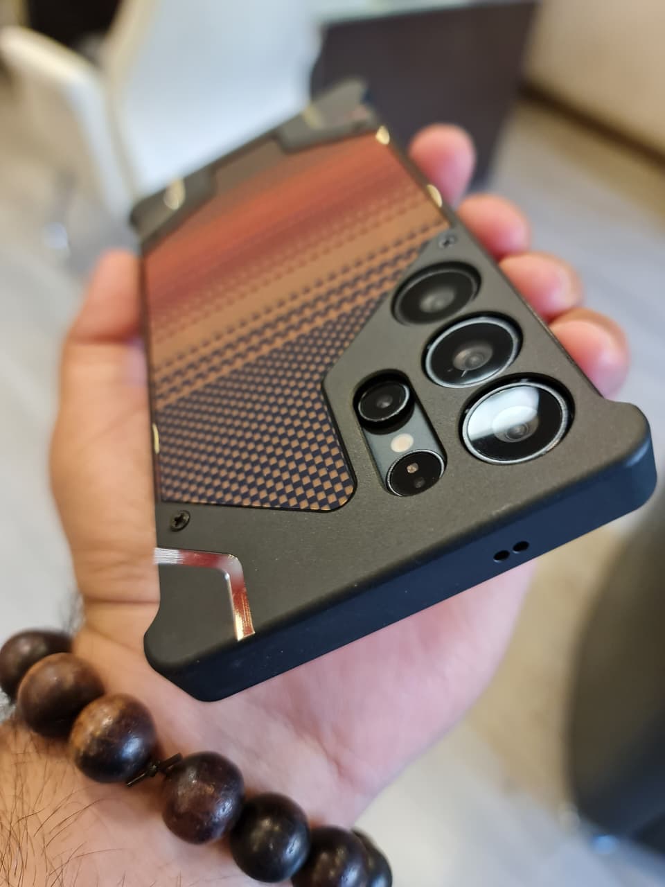 Gorgeous metal carbon case For Samsung