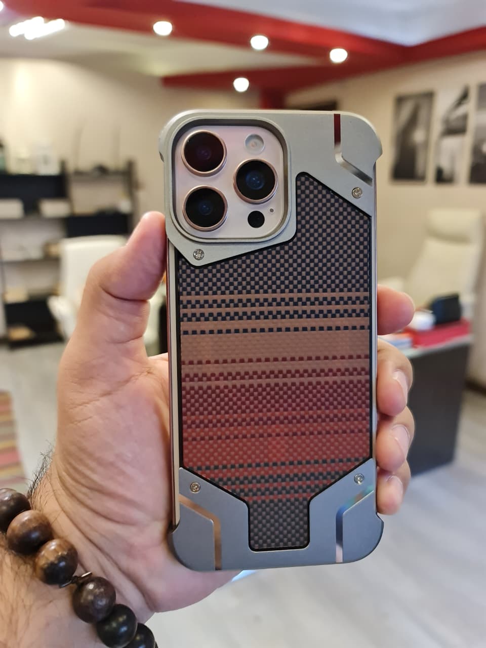 Gorgeous metal carbon case For Iphone