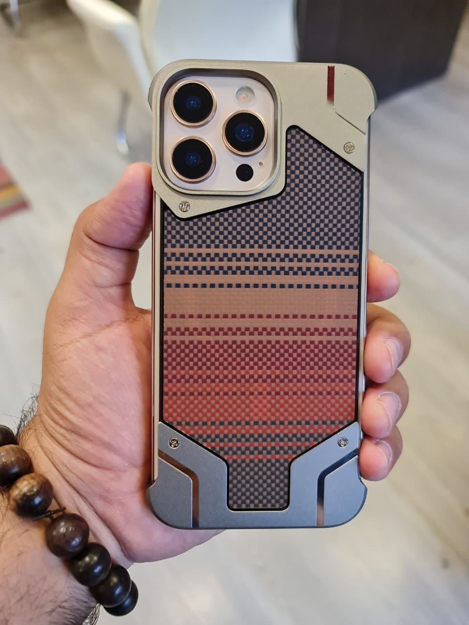 Gorgeous metal carbon case For Iphone