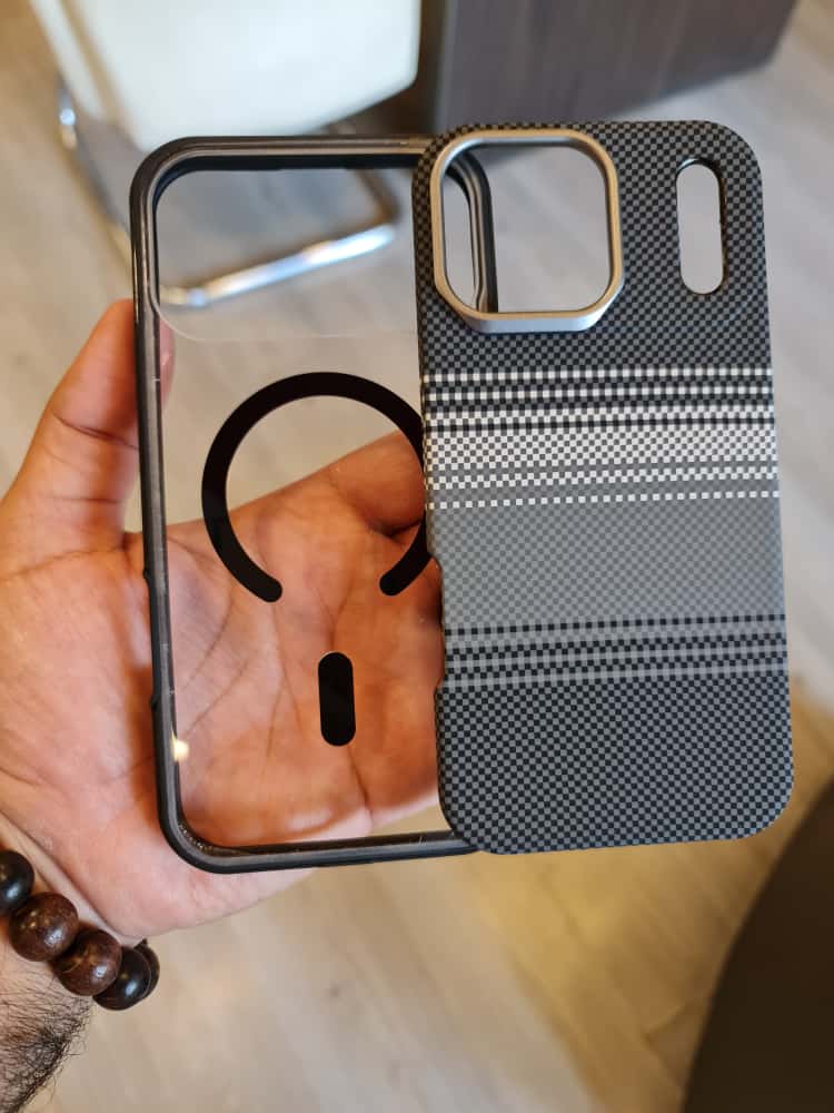 Twin Side Carbon Fiber Magsafe Phone Case (Grey)