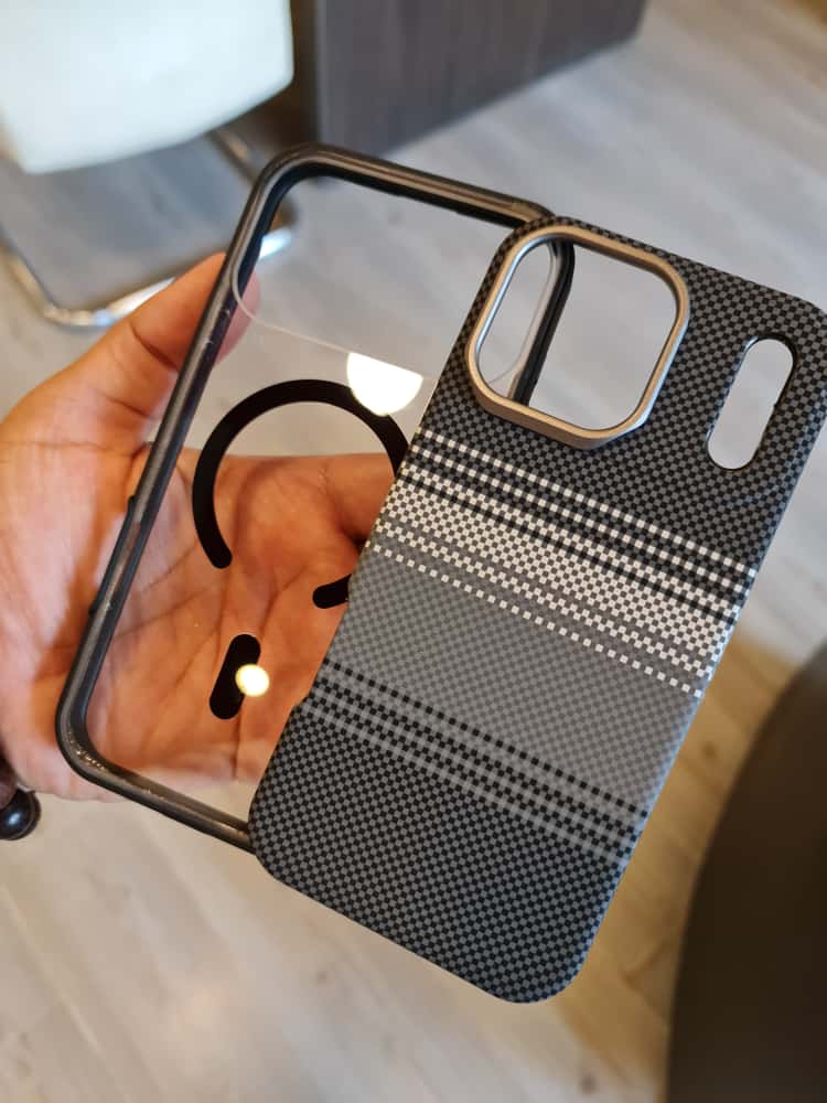 Twin Side Carbon Fiber Magsafe Phone Case (Grey)