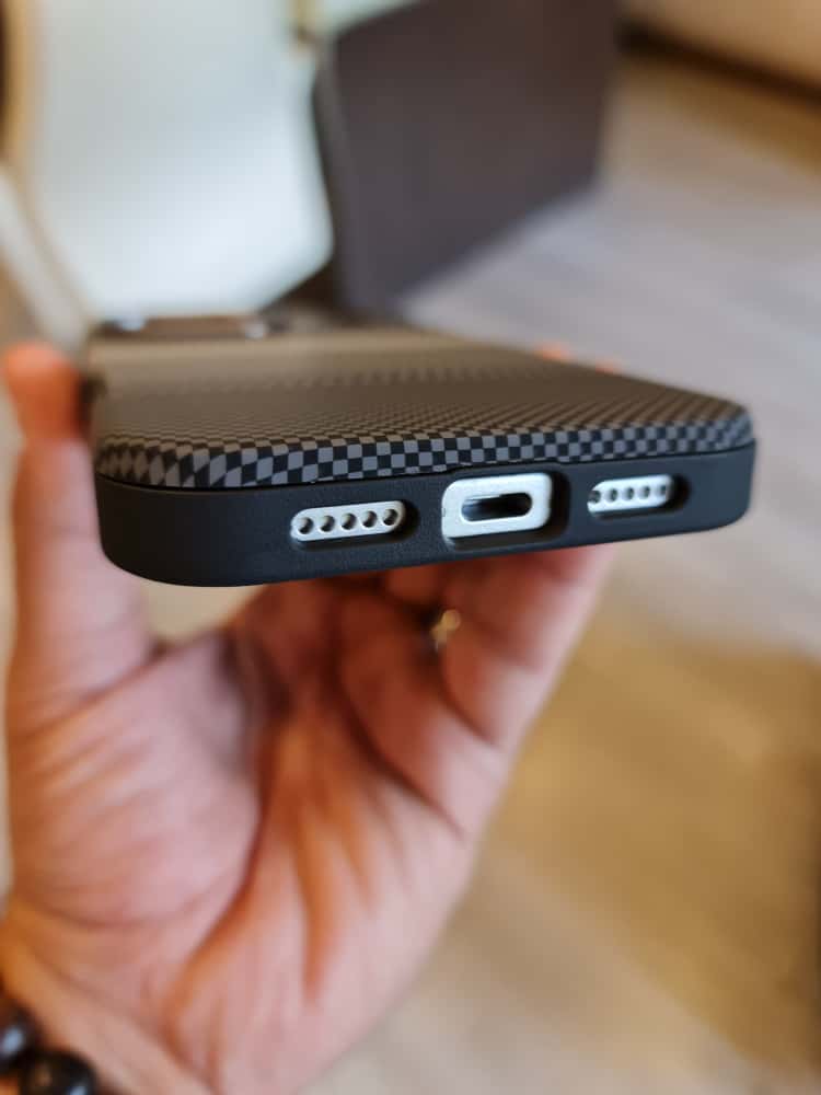 Twin Side Carbon Fiber Magsafe Phone Case (Grey)