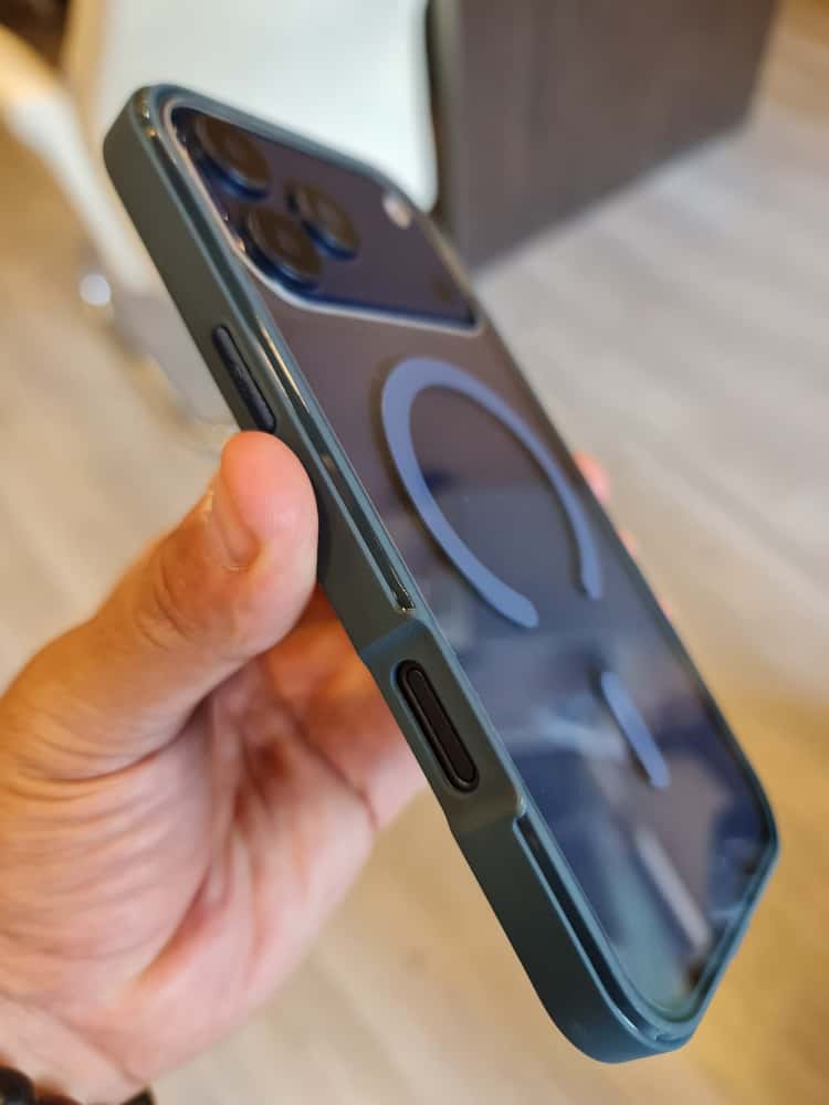 Twin Side Carbon Fiber Magsafe Phone Case (Blue)