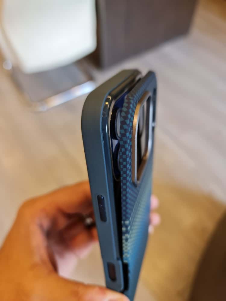 Twin Side Carbon Fiber Magsafe Phone Case (Blue)