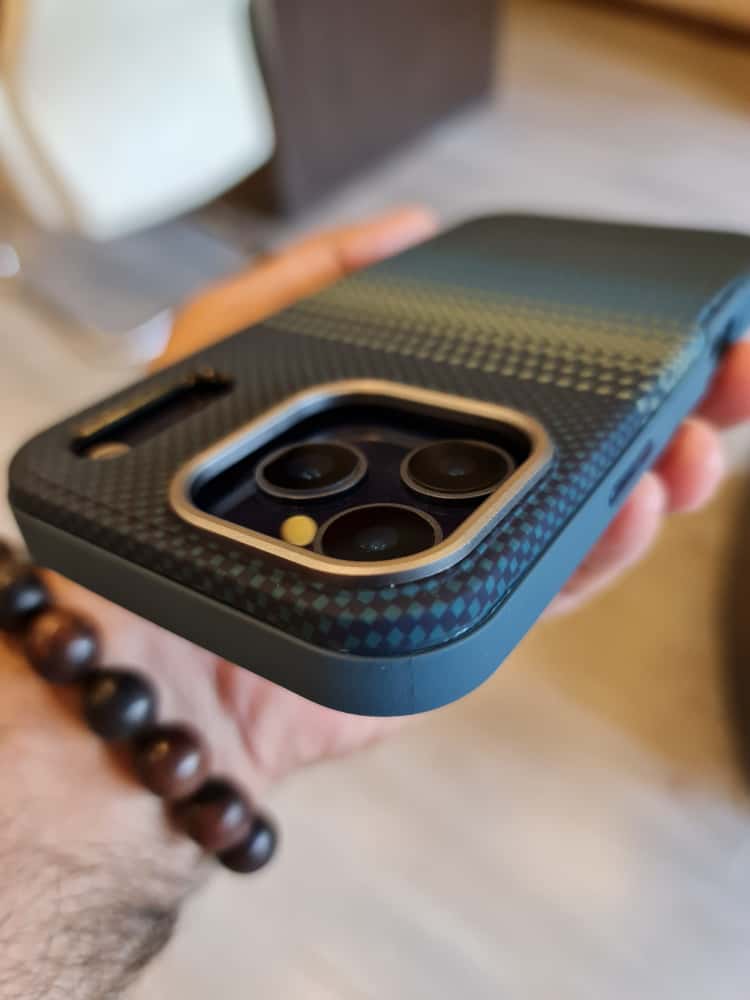 Twin Side Carbon Fiber Magsafe Phone Case (Blue)