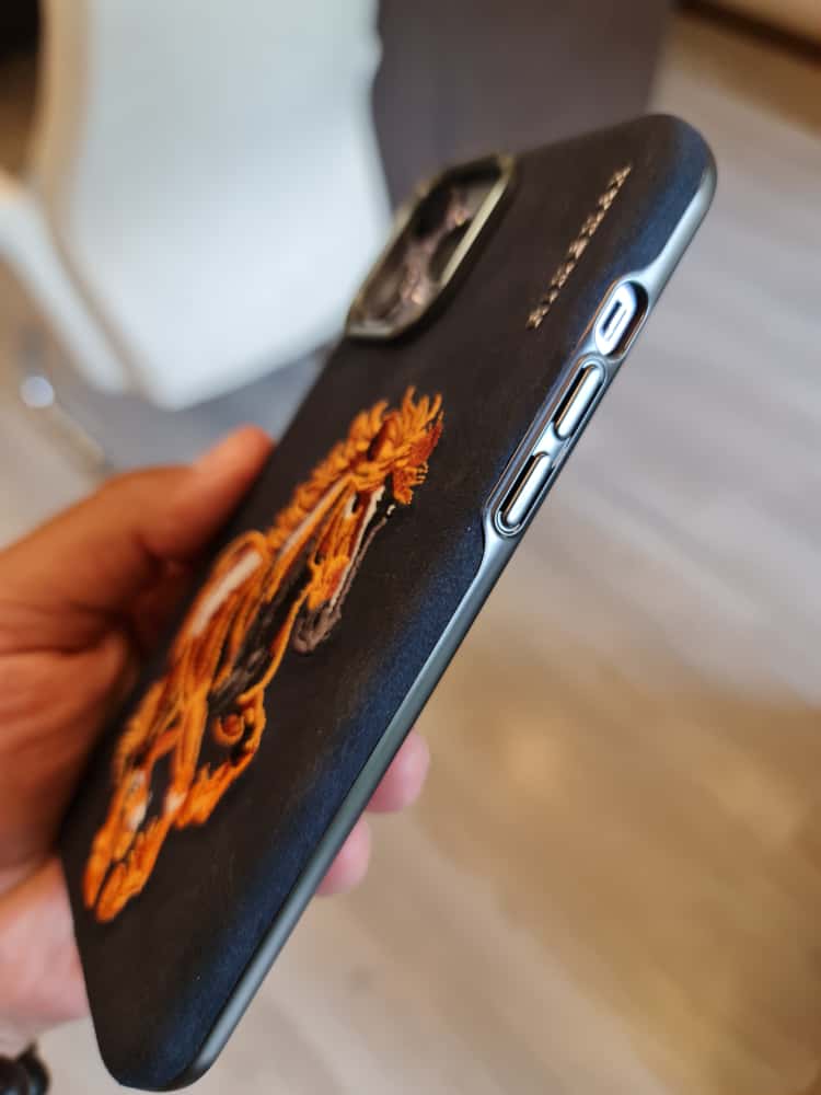 RMBMAX Embroidery Leather Frame Lens Case horse