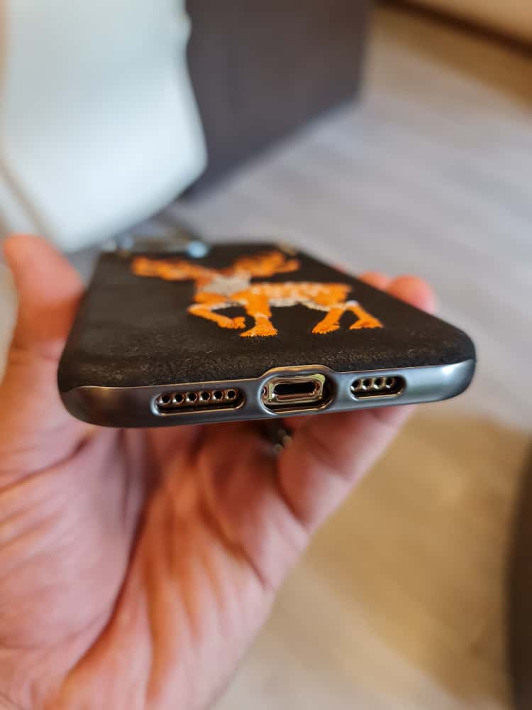 RMBMAX Embroidery Leather Frame Lens Case deer