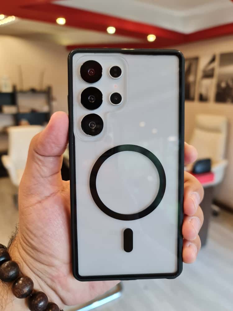 Twin Side Carbon Fiber Magsafe Phone Case For Samsung (Grey)