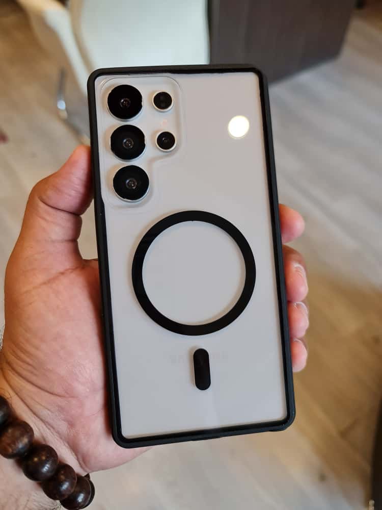 Twin Side Carbon Fiber Magsafe Phone Case For Samsung (Grey)