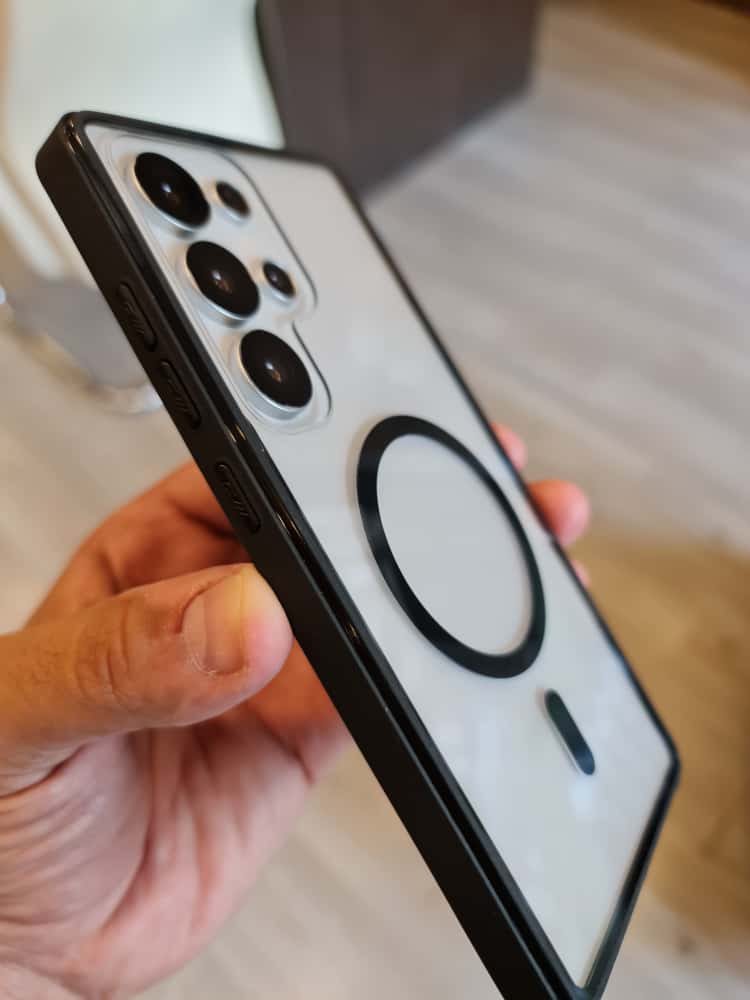 Twin Side Carbon Fiber Magsafe Phone Case For Samsung (Grey)