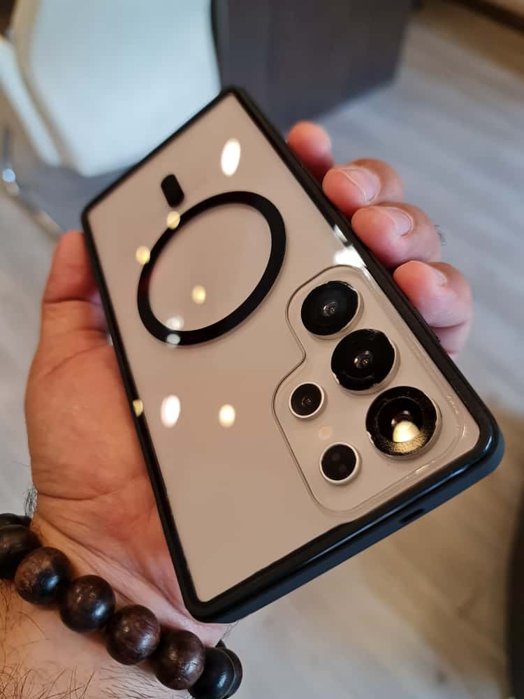 Twin Side Carbon Fiber Magsafe Phone Case For Samsung (Grey)