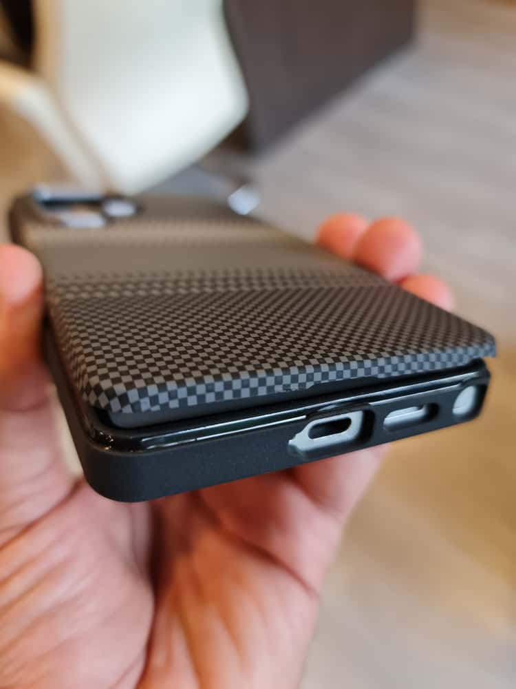 Twin Side Carbon Fiber Magsafe Phone Case For Samsung (Grey)