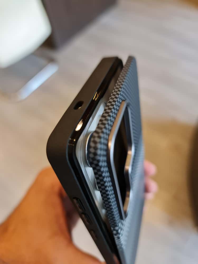 Twin Side Carbon Fiber Magsafe Phone Case For Samsung (Grey)