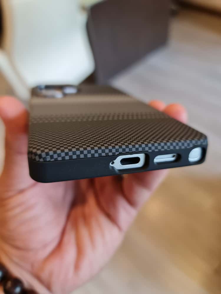 Twin Side Carbon Fiber Magsafe Phone Case For Samsung (Grey)