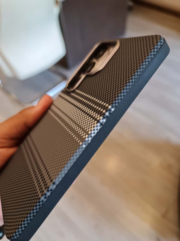 Twin Side Carbon Fiber Magsafe Phone Case For Samsung (Grey)