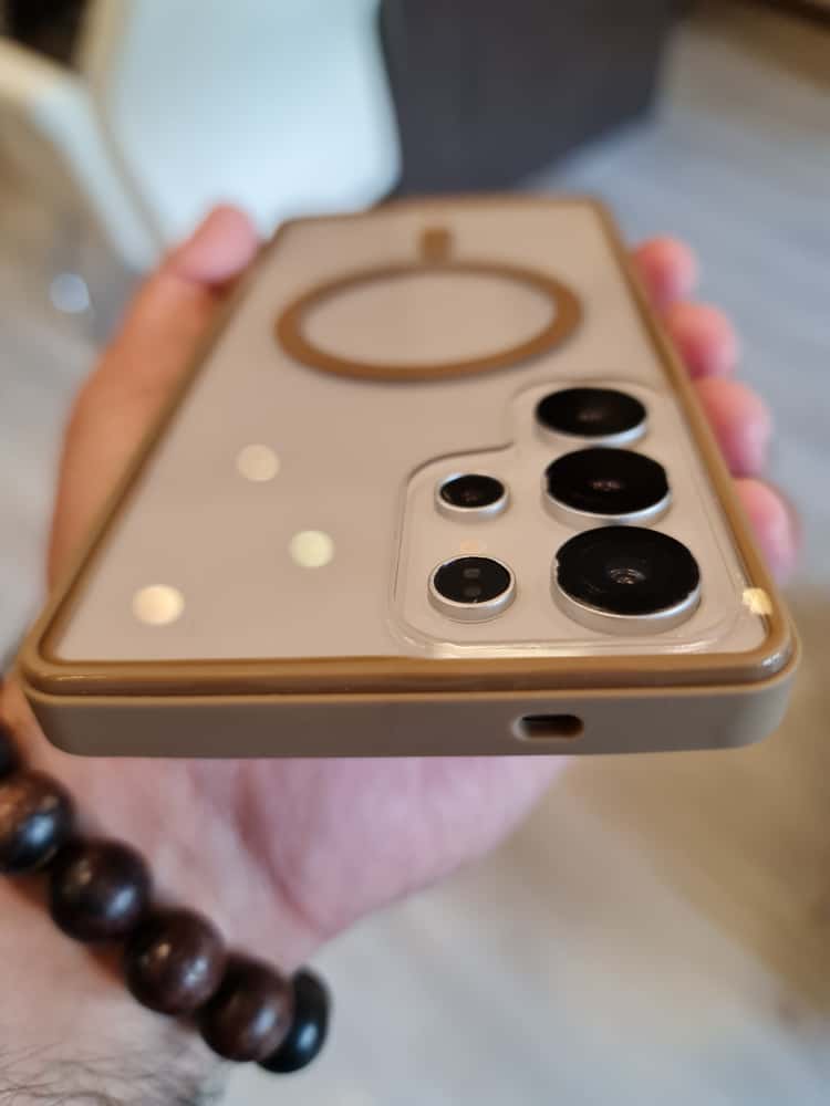 Twin Side Carbon Fiber Magsafe Phone Case For Samsung (Brown)