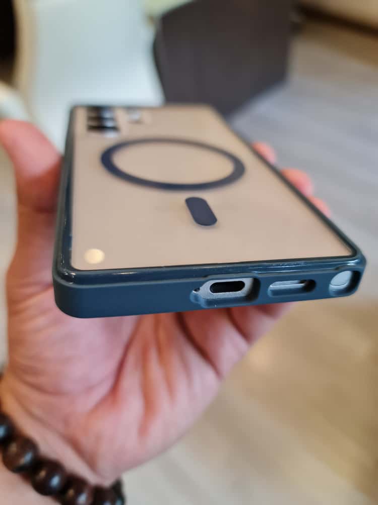 Twin Side Carbon Fiber Magsafe Phone Case For Samsung (Blue)