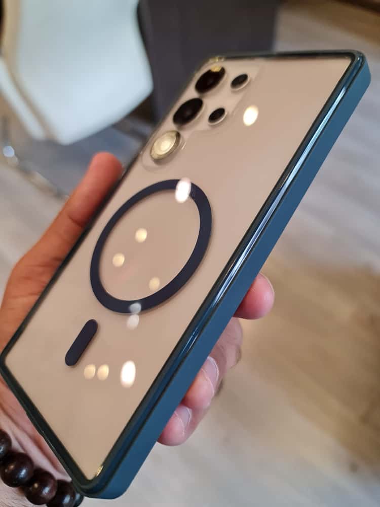 Twin Side Carbon Fiber Magsafe Phone Case For Samsung (Blue)