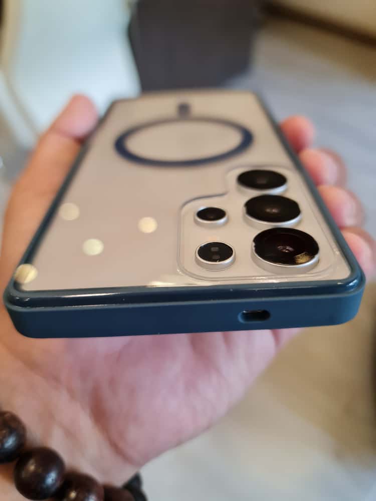 Twin Side Carbon Fiber Magsafe Phone Case For Samsung (Blue)