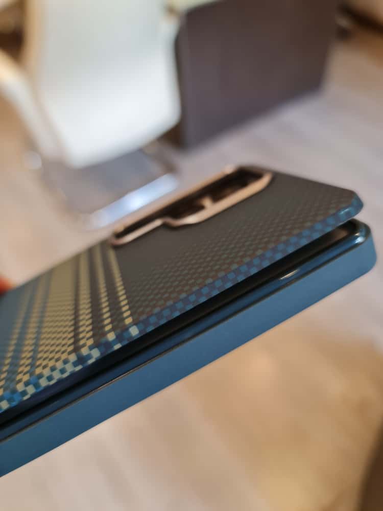 Twin Side Carbon Fiber Magsafe Phone Case For Samsung (Blue)