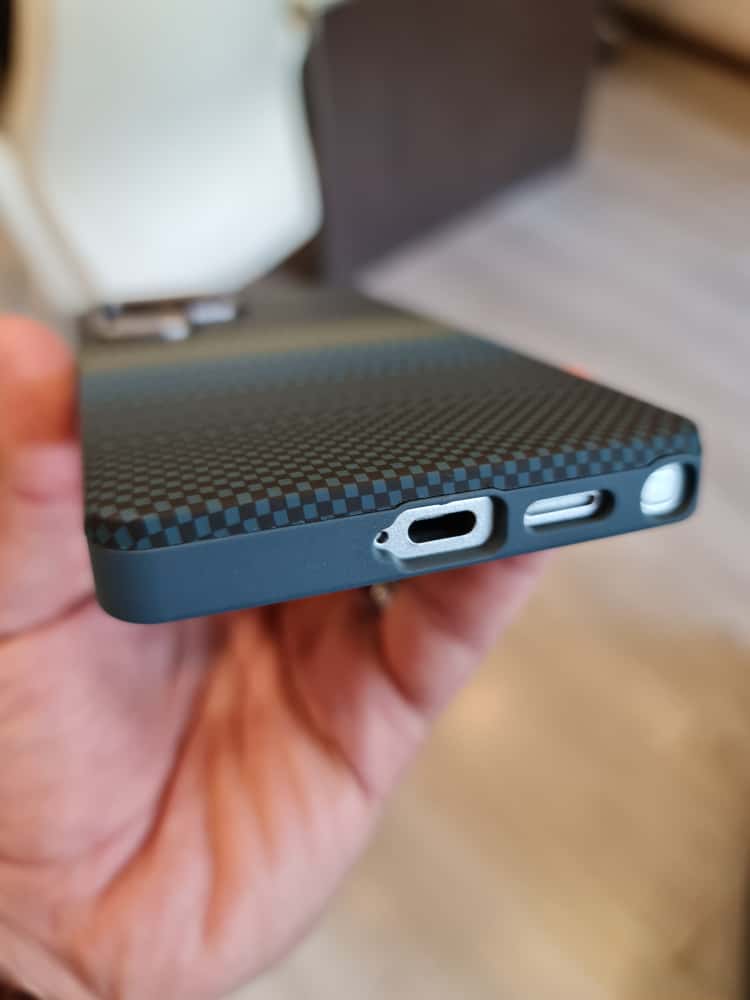 Twin Side Carbon Fiber Magsafe Phone Case For Samsung (Blue)