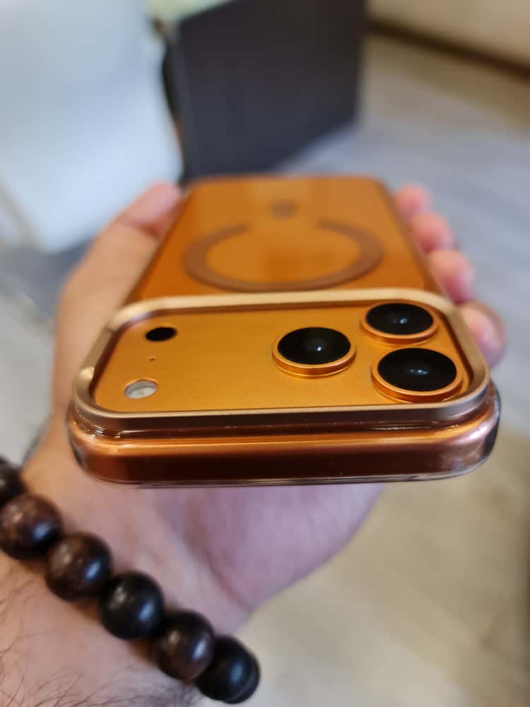 Gorgeous clear glossy case for iPhone (Orange)