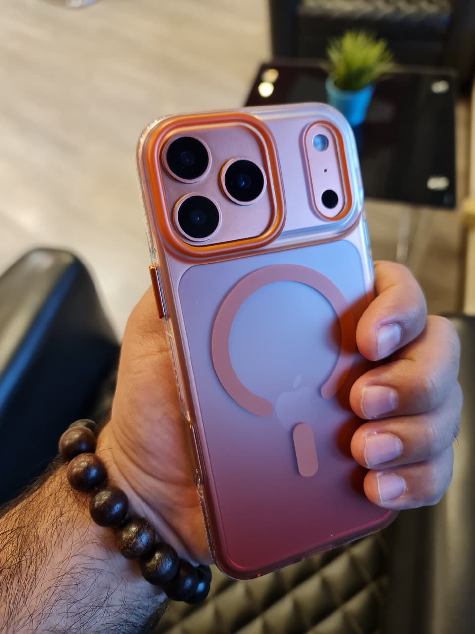 Gradient Color Translucent Magnetic Rugged Phone Case for iPhone 17 Series(Shape1)