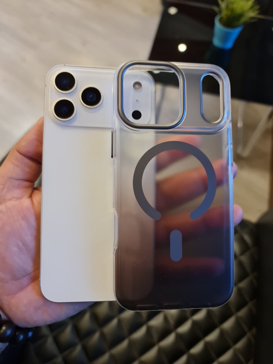 Gradient Color Translucent Magnetic Rugged Phone Case for iPhone 17 Series(Shape 3)