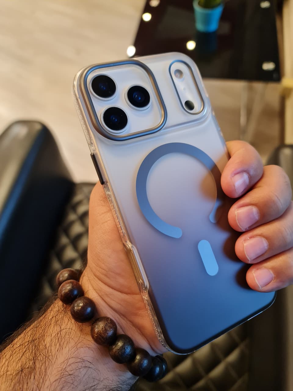 Gradient Color Translucent Magnetic Rugged Phone Case for iPhone 17 Series(Shape 3)