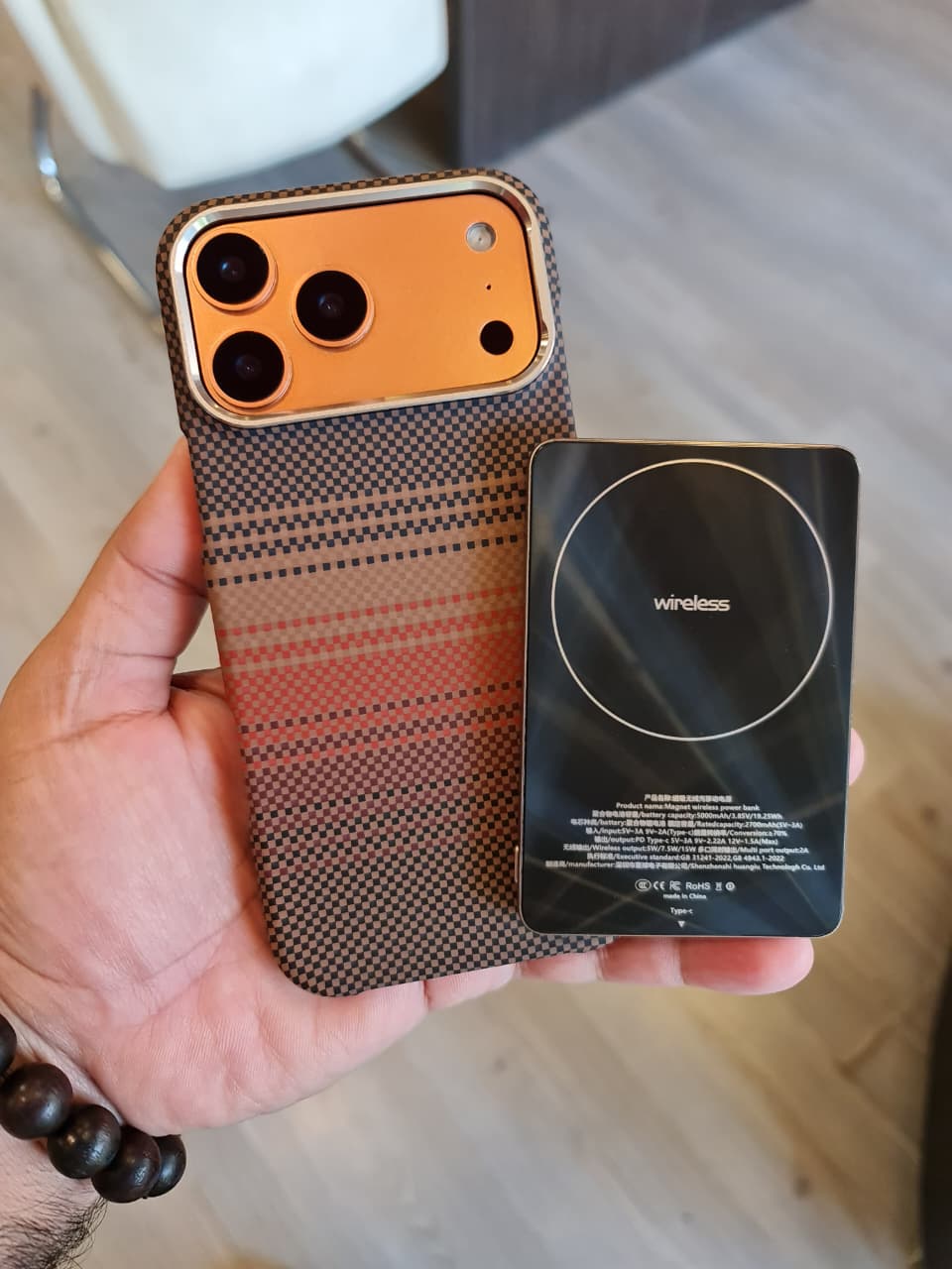 High Quality Carbon Fiber Mobile Phone Case Cover for iPhone(Brown)