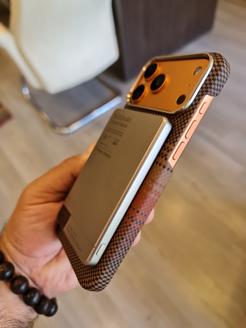 High Quality Carbon Fiber Mobile Phone Case Cover for iPhone(Brown)