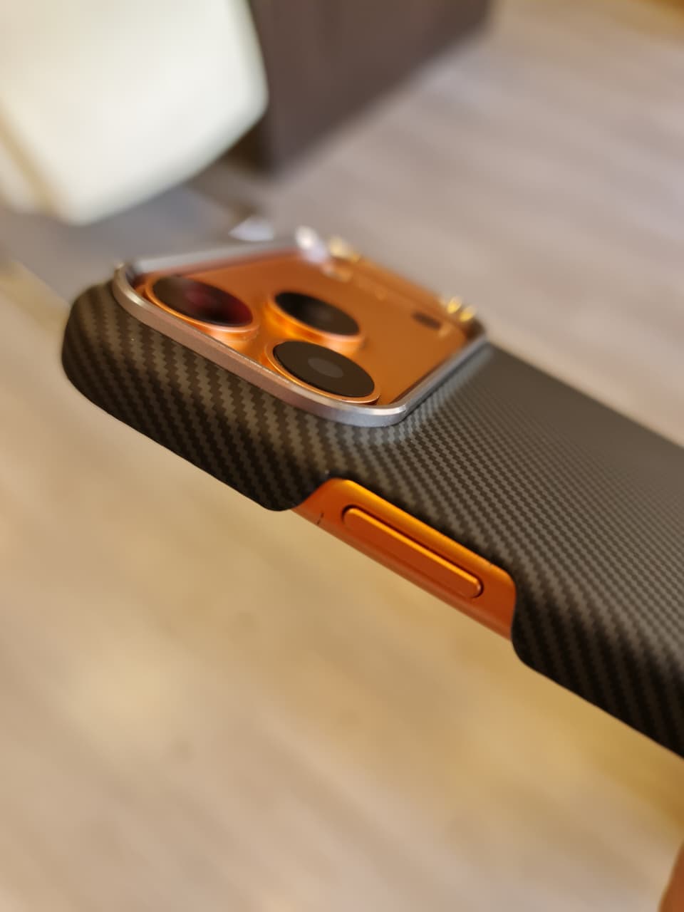 High Quality Carbon Fiber Mobile Phone Case Cover for iPhone(Black)