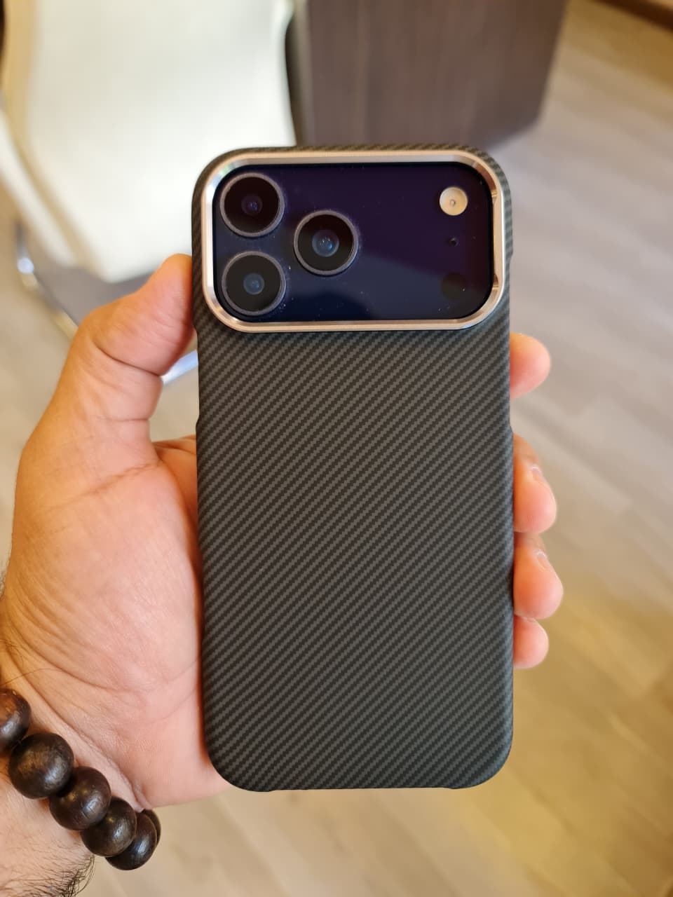 High Quality Carbon Fiber Mobile Phone Case Cover for iPhone(Black)